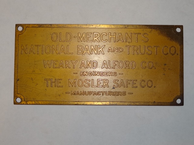  Antique Restoration Hardware, mosler safe co. Label