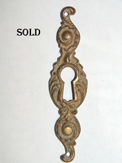 Antique hardware, desk escutcheons