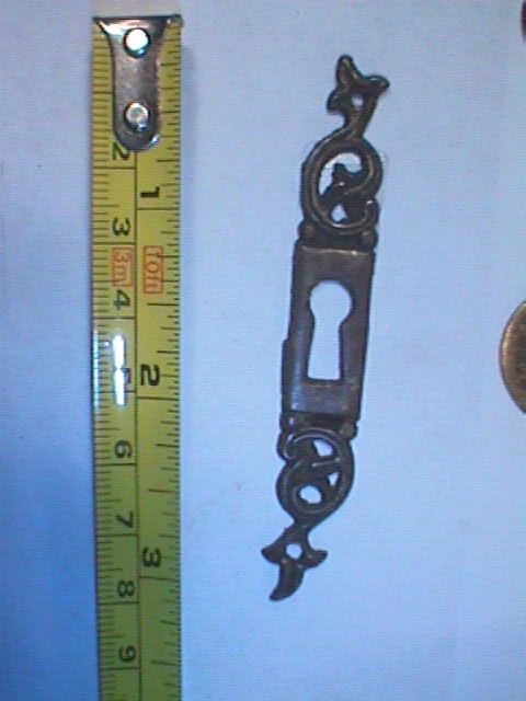 Antique hardware, desk escutcheons