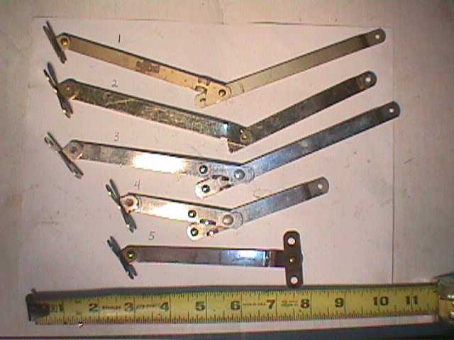Antique hardware, desk hinges