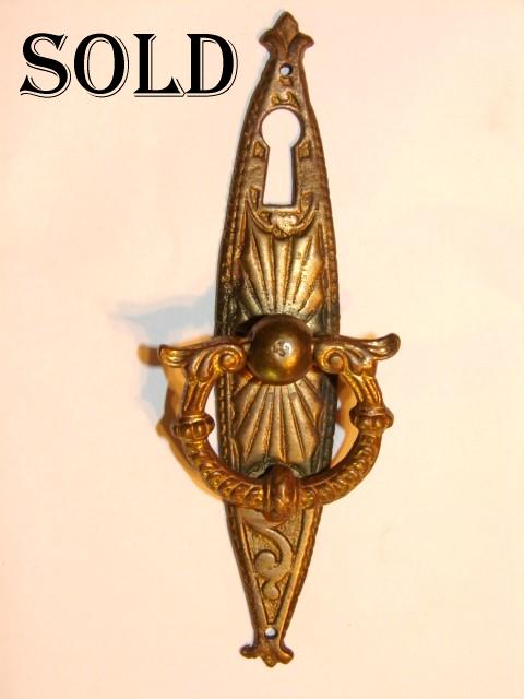 Antique hardware, desk escutcheons