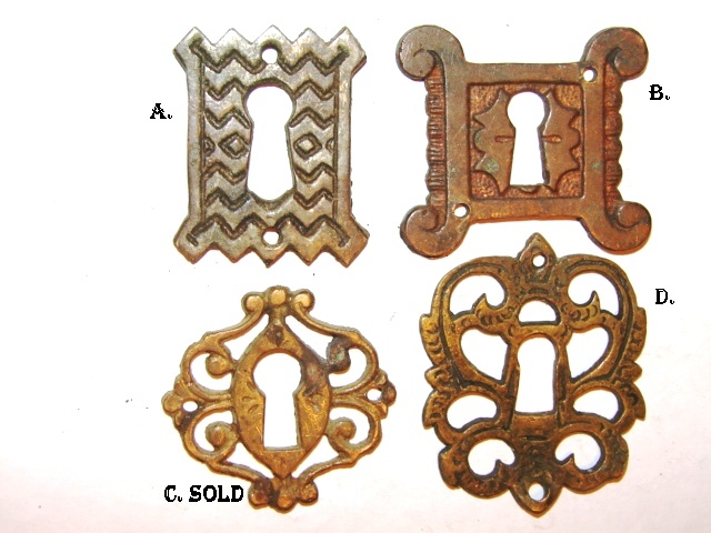 ANTIQUE RESTORATION HARDWARE AT ROBINSONS ANTIQUES ESCUTCHEONS