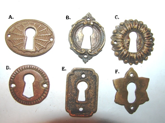 ANTIQUE RESTORATION HARDWARE AT ROBINSONS ANTIQUES ESCUTCHEONS