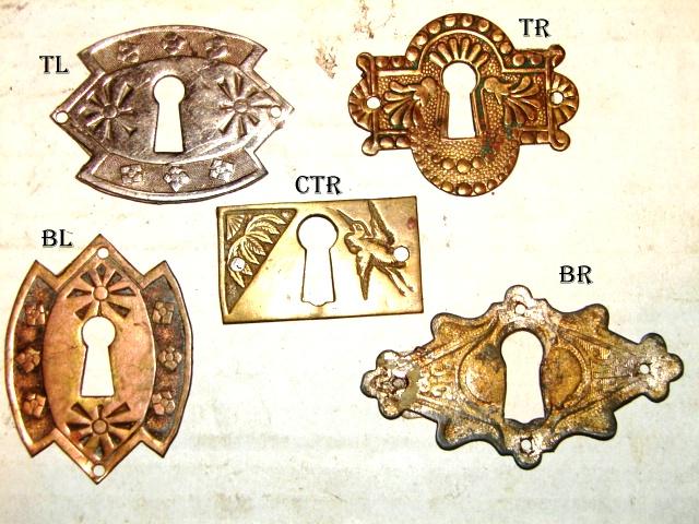 Antique Stamped Escutcheons