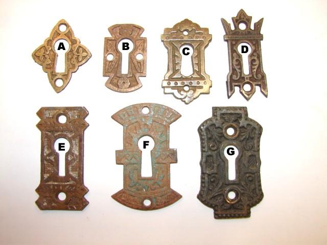 ANTIQUE RESTORATION HARDWARE AT ROBINSONS ANTIQUES ESCUTCHEONS
