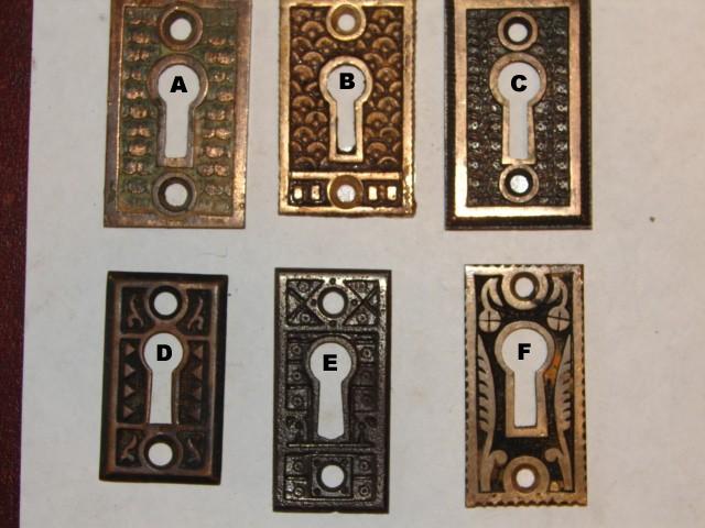 ANTIQUE RESTORATION HARDWARE AT ROBINSONS ANTIQUES ESCUTCHEONS