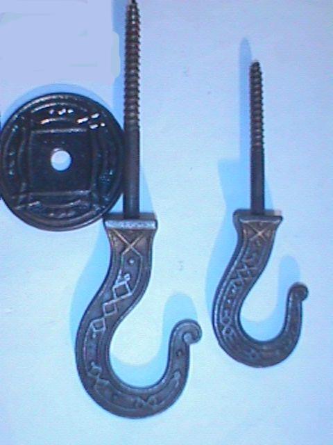  Antique Restoration Hardware, Kerosene Lamp and Plant Hanging Hooks