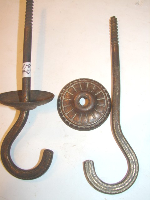  Antique Restoration Hardware, Kerosene Lamp and Plant Hanging Hooks