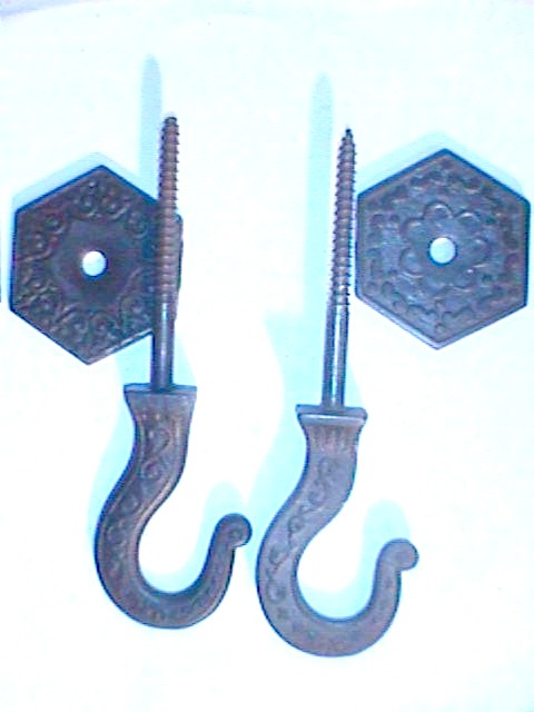  Antique Restoration Hardware, Kerosene Lamp and Plant Hanging Hooks